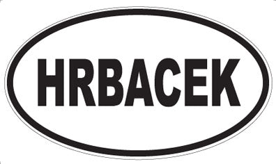 HRBACEK - Oval Sticker