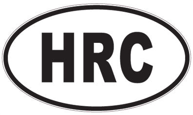 HRC - 3 Letter Initials Oval Sticker