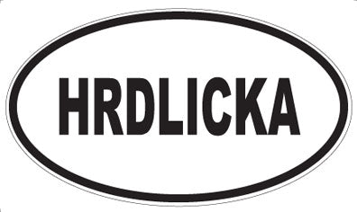 HRDLICKA - Oval Sticker