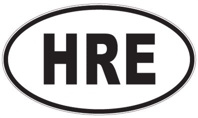 HRE - 3 Letter Initials Oval Sticker