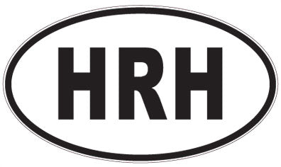 HRH - 3 Letter Initials Oval Magnet