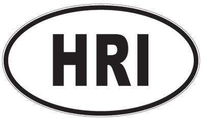 HRI - 3 Letter Initials Oval Magnet