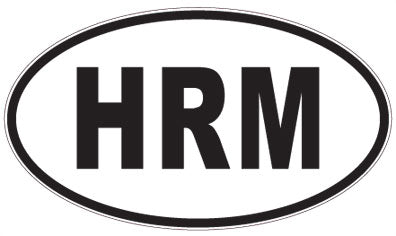 HRM - 3 Letter Initials Oval Sticker