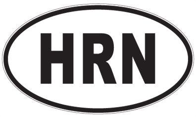 HRN - 3 Letter Initials Oval Magnet