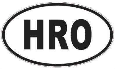 HRO - 3 Letter Initials Oval Magnet