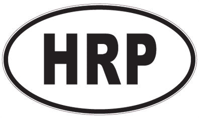 HRP - 3 Letter Initials Oval Sticker