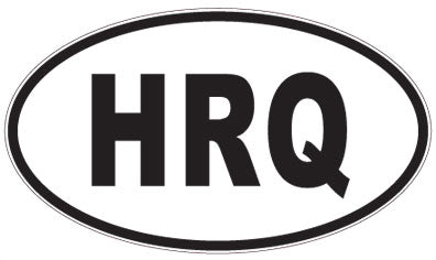 HRQ - 3 Letter Initials Oval Magnet