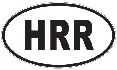 HRR - 3 Letter Initials Oval Magnet