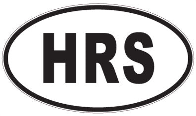 HRS - 3 Letter Initials Oval Magnet