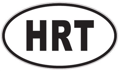 HRT - 3 Letter Initials Oval Sticker