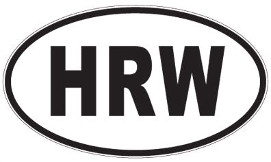 HRW - 3 Letter Initials Oval Magnet
