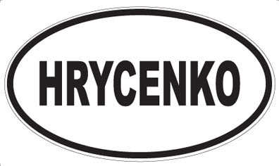 HRYCENKO - Oval Sticker