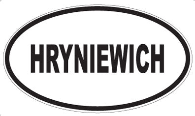 HRYNIEWICH - Oval Magnet