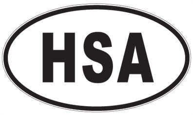 HSA - 3 Letter Initials Oval Magnet