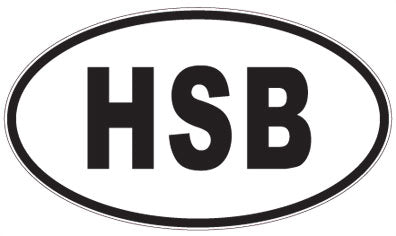 HSB - 3 Letter Initials Oval Magnet