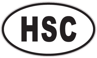 HSC - 3 Letter Initials Oval Magnet