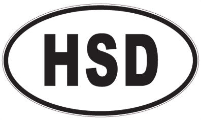 HSD - 3 Letter Initials Oval Magnet