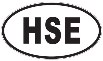 HSE - 3 Letter Initials Oval Magnet