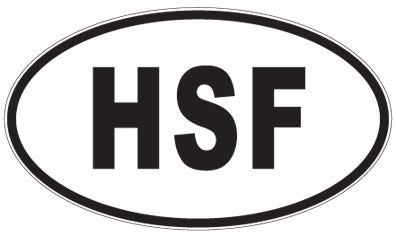 HSF - 3 Letter Initials Oval Magnet
