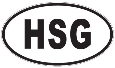 HSG - 3 Letter Initials Oval Sticker