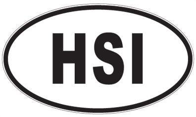 HSI - 3 Letter Initials Oval Sticker