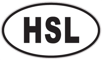 HSL - 3 Letter Initials Oval Magnet