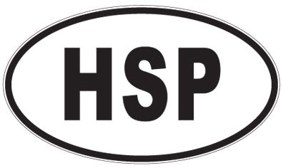 HSP - 3 Letter Initials Oval Sticker