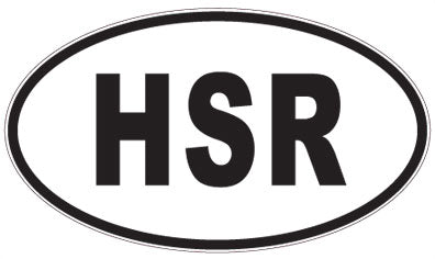 HSR - 3 Letter Initials Oval Magnet