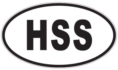 HSS - 3 Letter Initials Oval Magnet