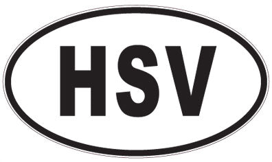 HSV - 3 Letter Initials Oval Magnet