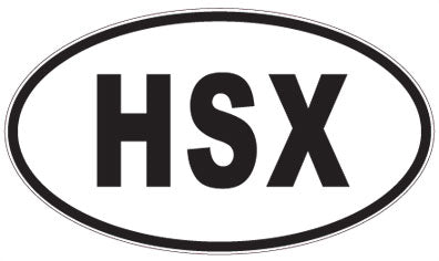 HSX - 3 Letter Initials Oval Sticker