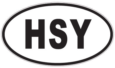 HSY - 3 Letter Initials Oval Sticker