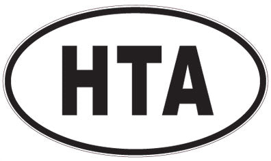 HTA - 3 Letter Initials Oval Magnet
