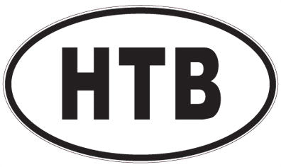 HTB - 3 Letter Initials Oval Sticker