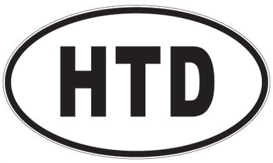 HTD - 3 Letter Initials Oval Magnet