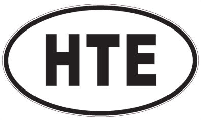 HTE - 3 Letter Initials Oval Magnet