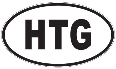HTG - 3 Letter Initials Oval Sticker