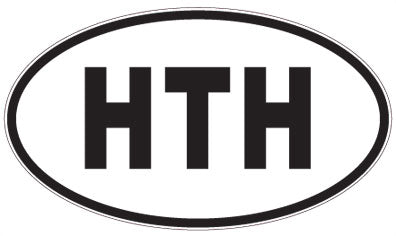 HTH - 3 Letter Initials Oval Sticker