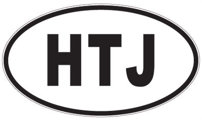 HTJ - 3 Letter Initials Oval Magnet