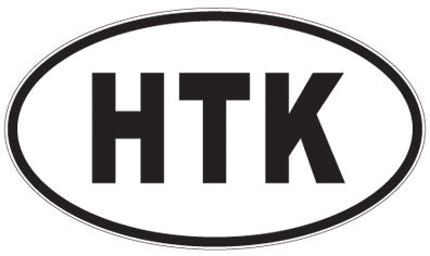 HTK - 3 Letter Initials Oval Sticker