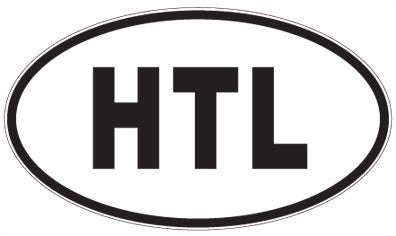HTL - 3 Letter Initials Oval Sticker