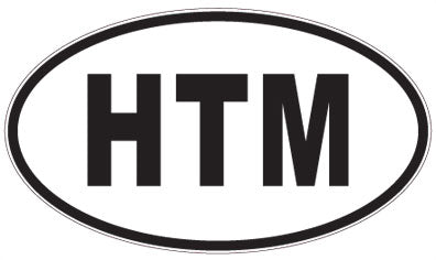 HTM - 3 Letter Initials Oval Magnet