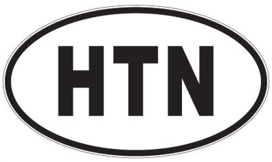 HTN - 3 Letter Initials Oval Sticker