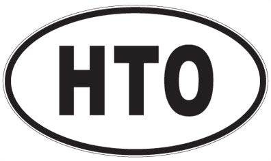 HTO - 3 Letter Initials Oval Magnet