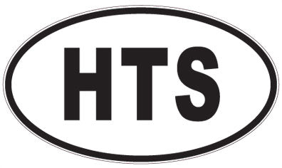 HTS - 3 Letter Initials Oval Magnet