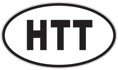 HTT - 3 Letter Initials Oval Sticker