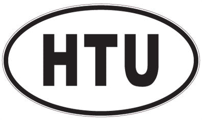 HTU - 3 Letter Initials Oval Sticker