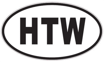 HTW - 3 Letter Initials Oval Magnet