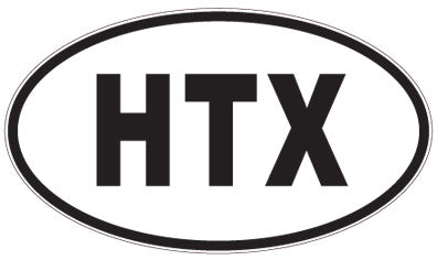HTX - 3 Letter Initials Oval Sticker