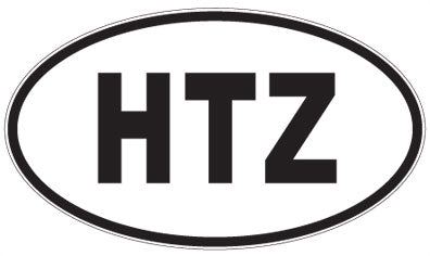 HTZ - 3 Letter Initials Oval Magnet